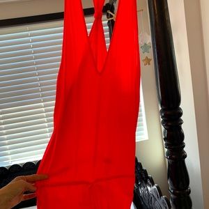 Neon Coral swim coverup